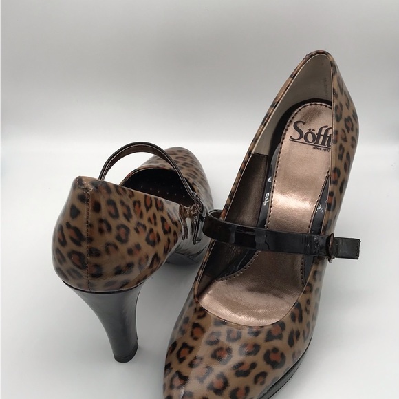 SOFFT RIETA LEOPARDINO PATENT LEATHER SIZE 9 M - Picture 8 of 12